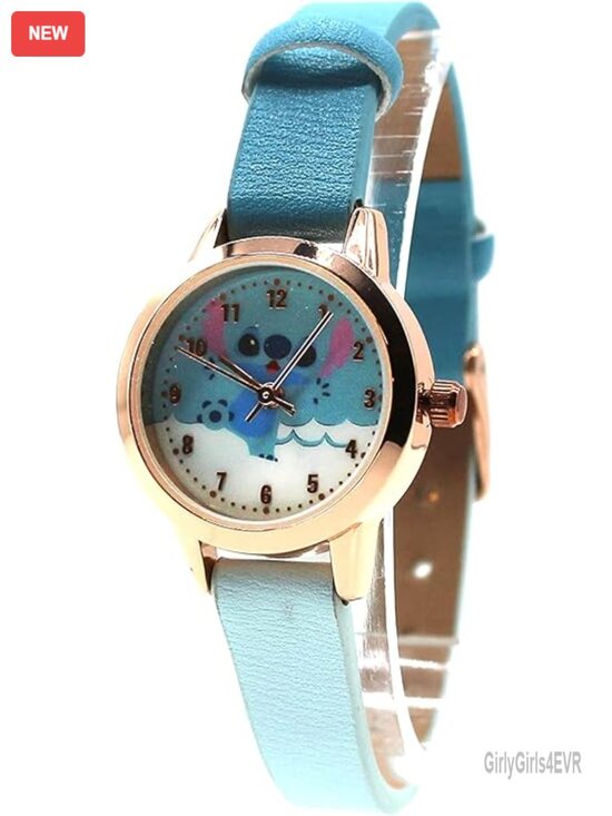 Disney Stitch Analog Watch with Faux Leather Strap, Quartz Movement, Adjustable main image 4